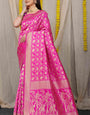 Dark Pink Soft Banarasi Silk Woven Zari Saree