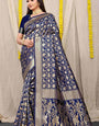 Blue Soft Banarasi Silk Woven Zari Saree