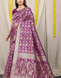 Purple Soft Banarasi Silk Woven Zari Saree