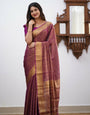 Purple Soft Silk Saree With Bewitching Blouse Piece