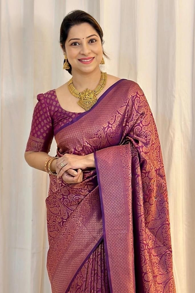 New Purple Colour Soft Silk Saree Stunning Indian Party Designer Bollywood  Sari and Wedding Saree. - Etsy