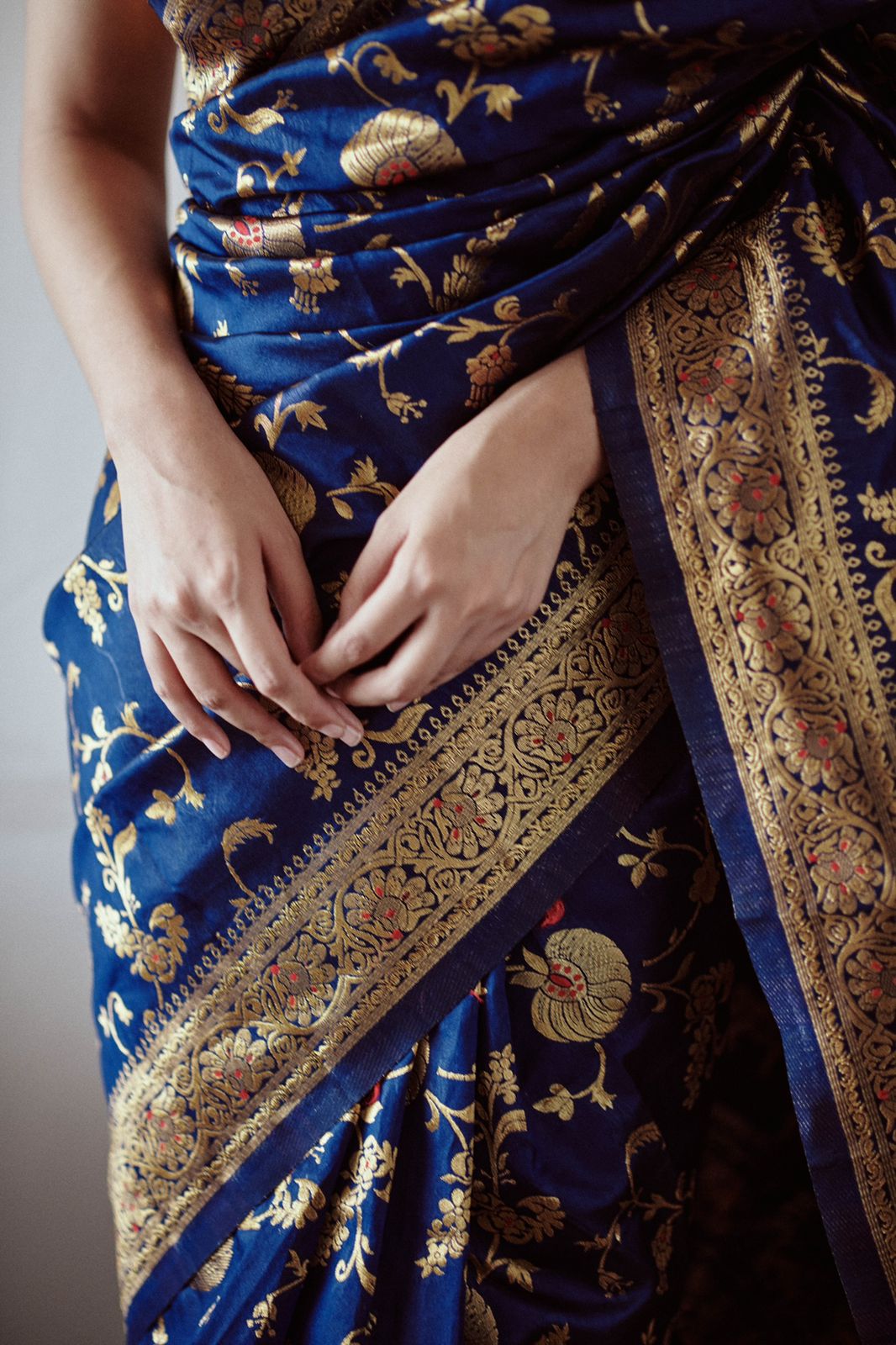 Blue Soft Banarasi Silk Saree With Excellent Blouse Piece