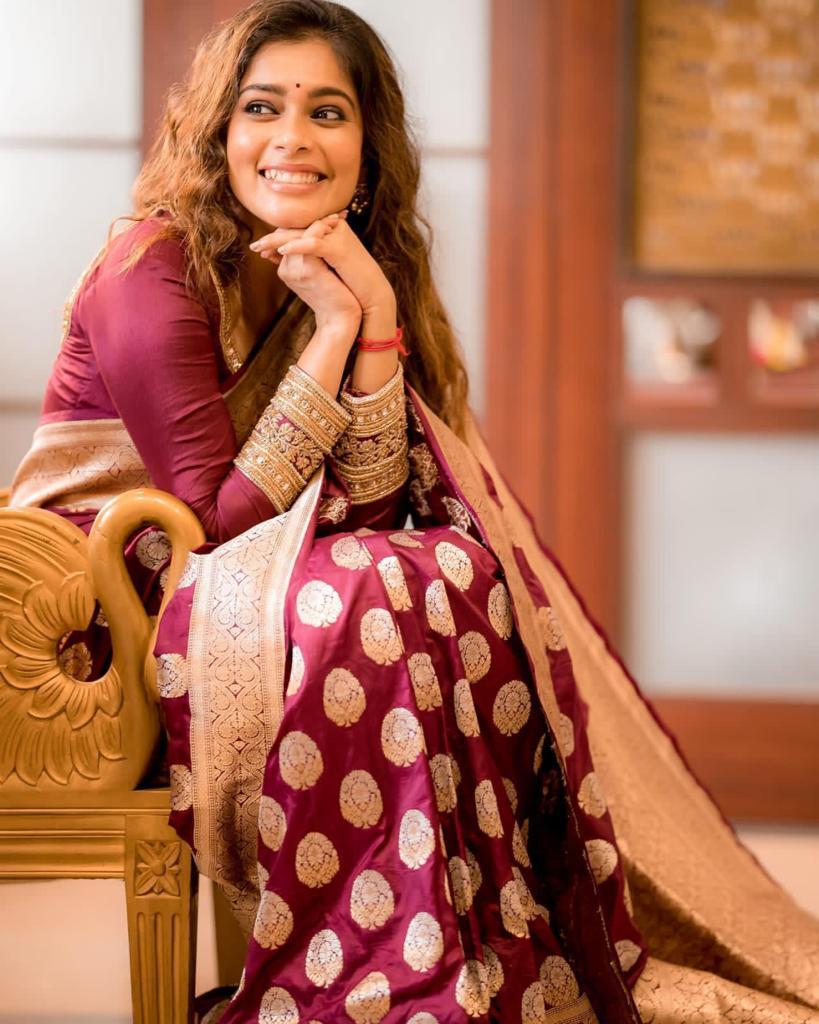 Brown Soft Silk Saree With Prodigal Blouse Piece