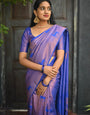 Royal Blue Soft Silk Saree With Blouse Piece