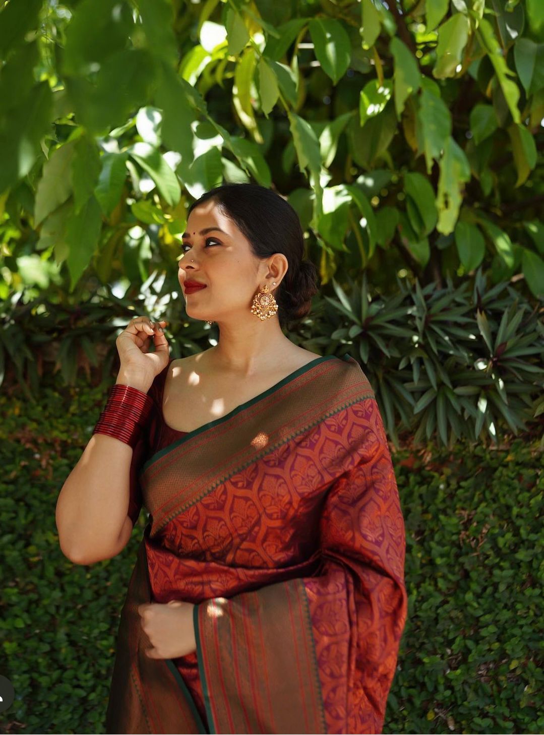 Maroon Soft Silk Saree With Devastating Blouse Piece