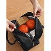 Black Travel Lunch/Tiffin/Storage Bag for Office, College & School (Cotton)6 liters