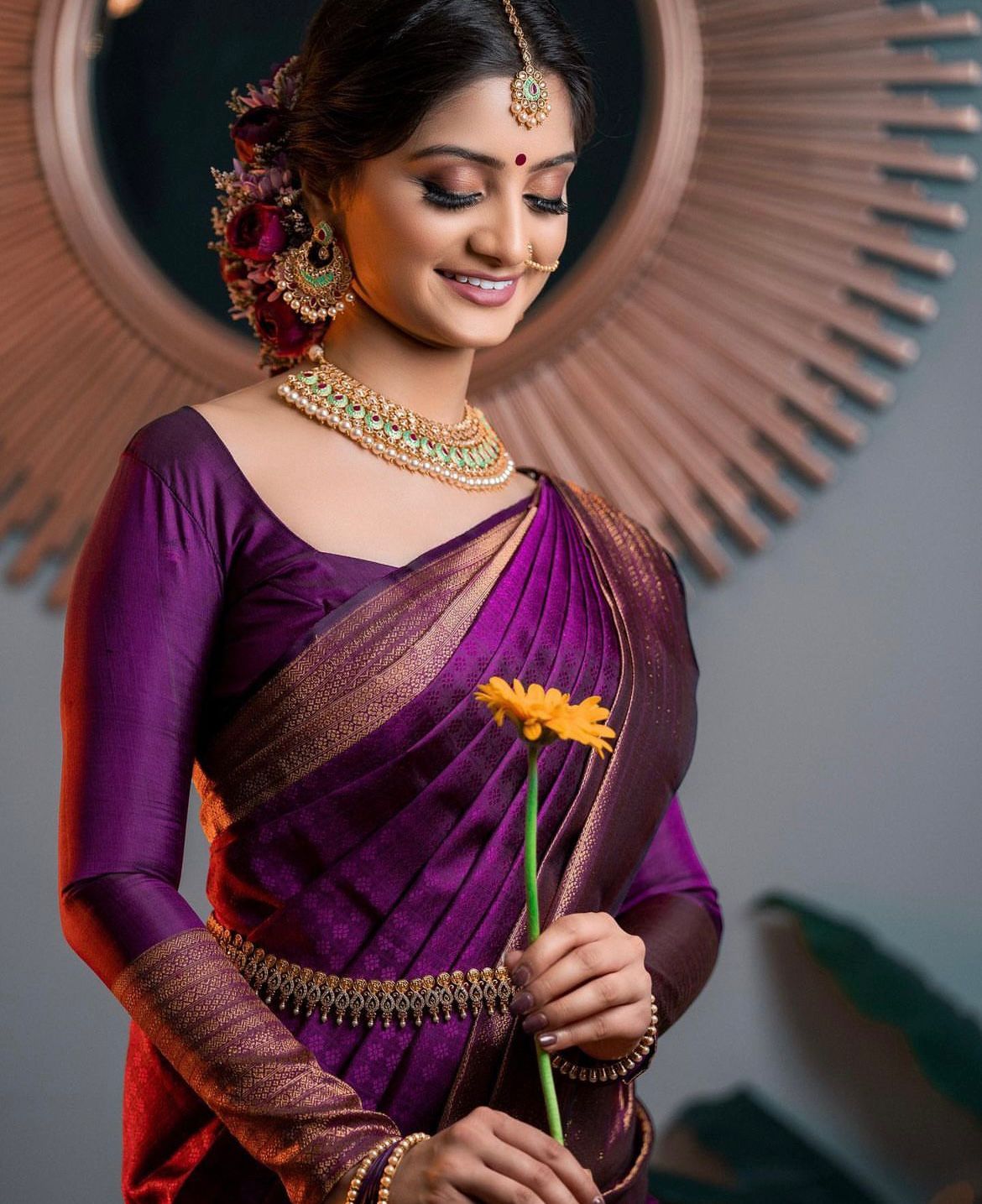 Stunning Purple Soft Banarasi Silk Saree for Weddings. | The Silk Trend