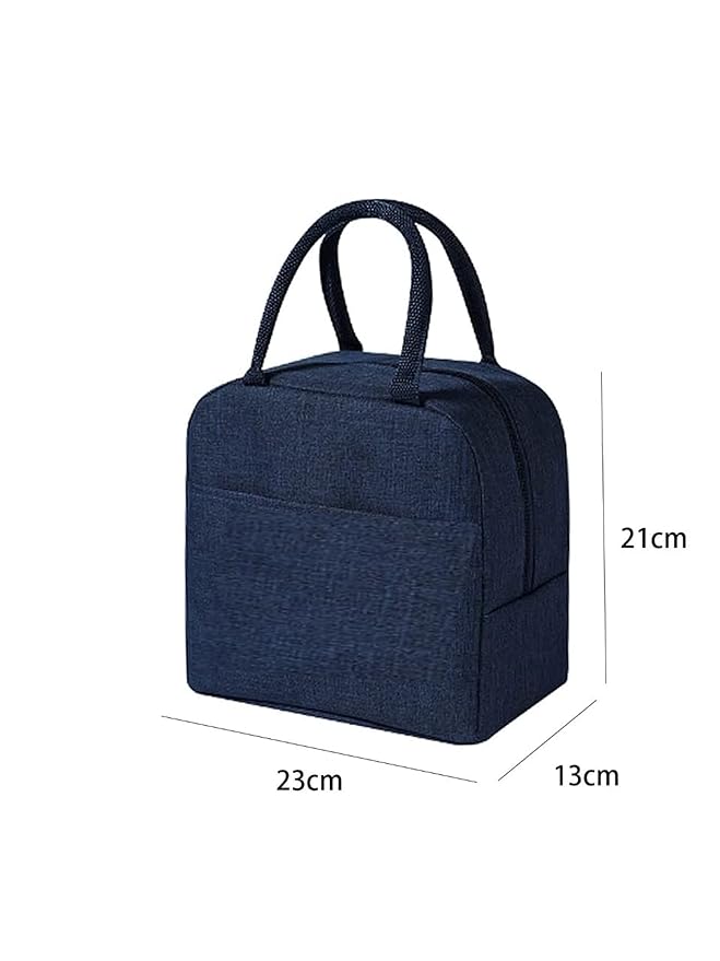 Blue Travel Lunch/Tiffin/Storage Bag for Office, College & School (Cotton)6 liters