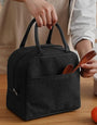 Black Travel Lunch/Tiffin/Storage Bag for Office, College & School (Cotton)6 liters