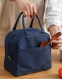 Blue Travel Lunch/Tiffin/Storage Bag for Office, College & School (Cotton)6 liters