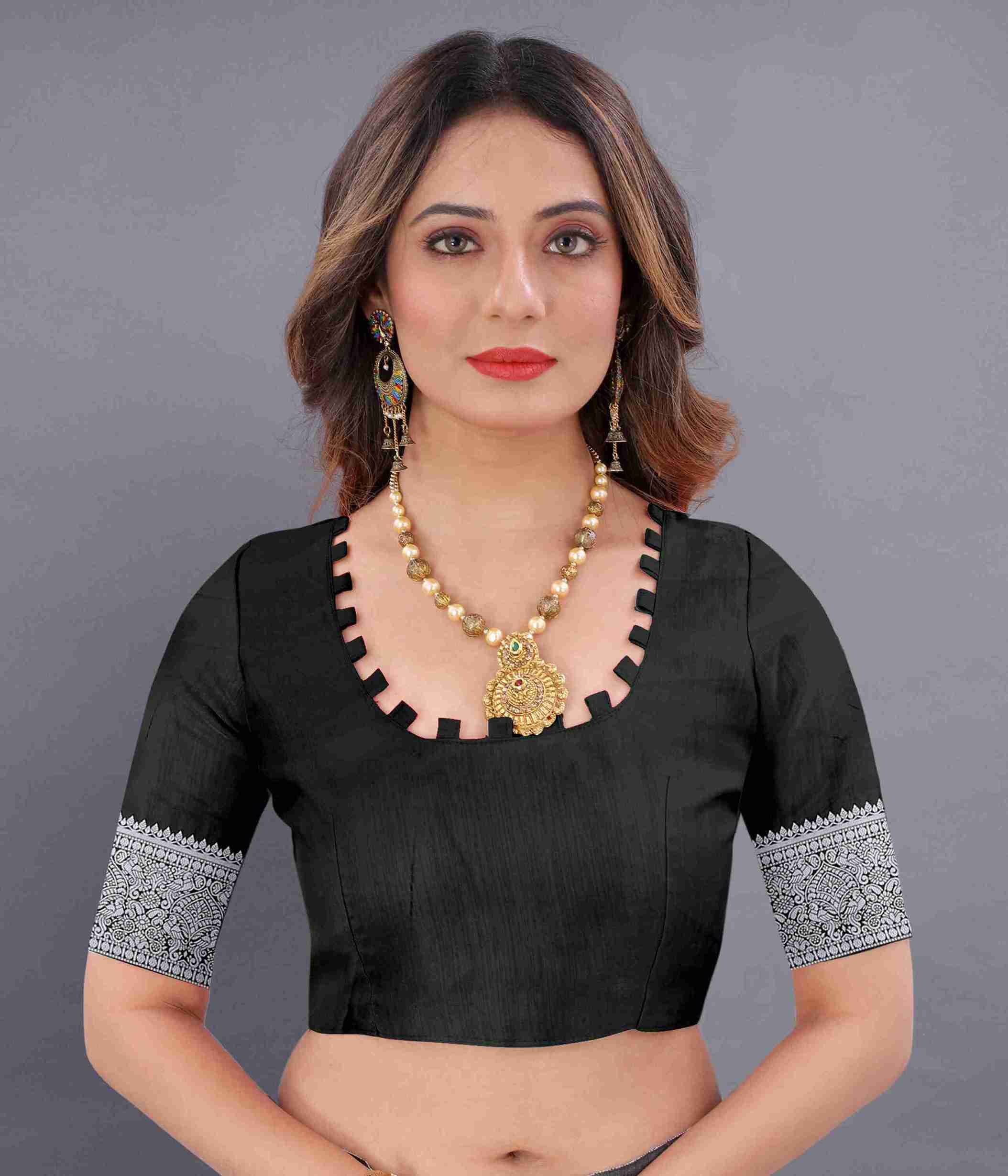 Black Soft kanjivarm Silk Saree Zari Wooven  Pallu Zari weawing With Blouse Piece