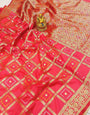 Pink Soft Banarasi Silk Saree With  Blouse Piece