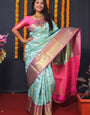 Kanjivaram Silk Woven Zari Saree with Blouse Piece