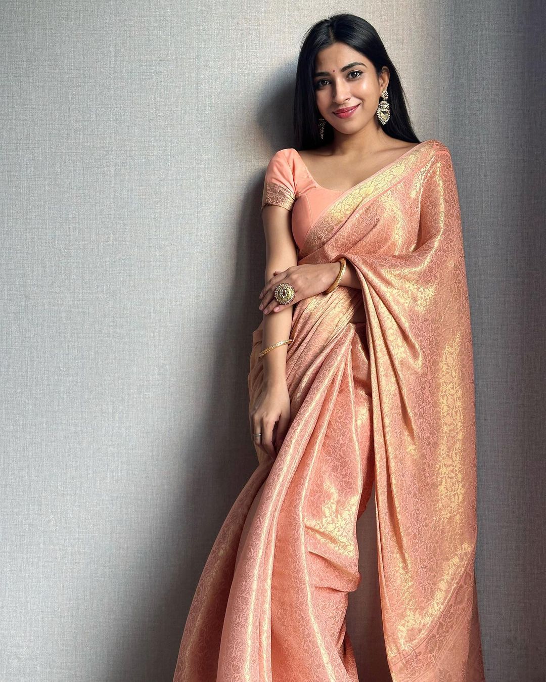 Baby Pink Soft Silk Saree With Stunner Blouse Piece