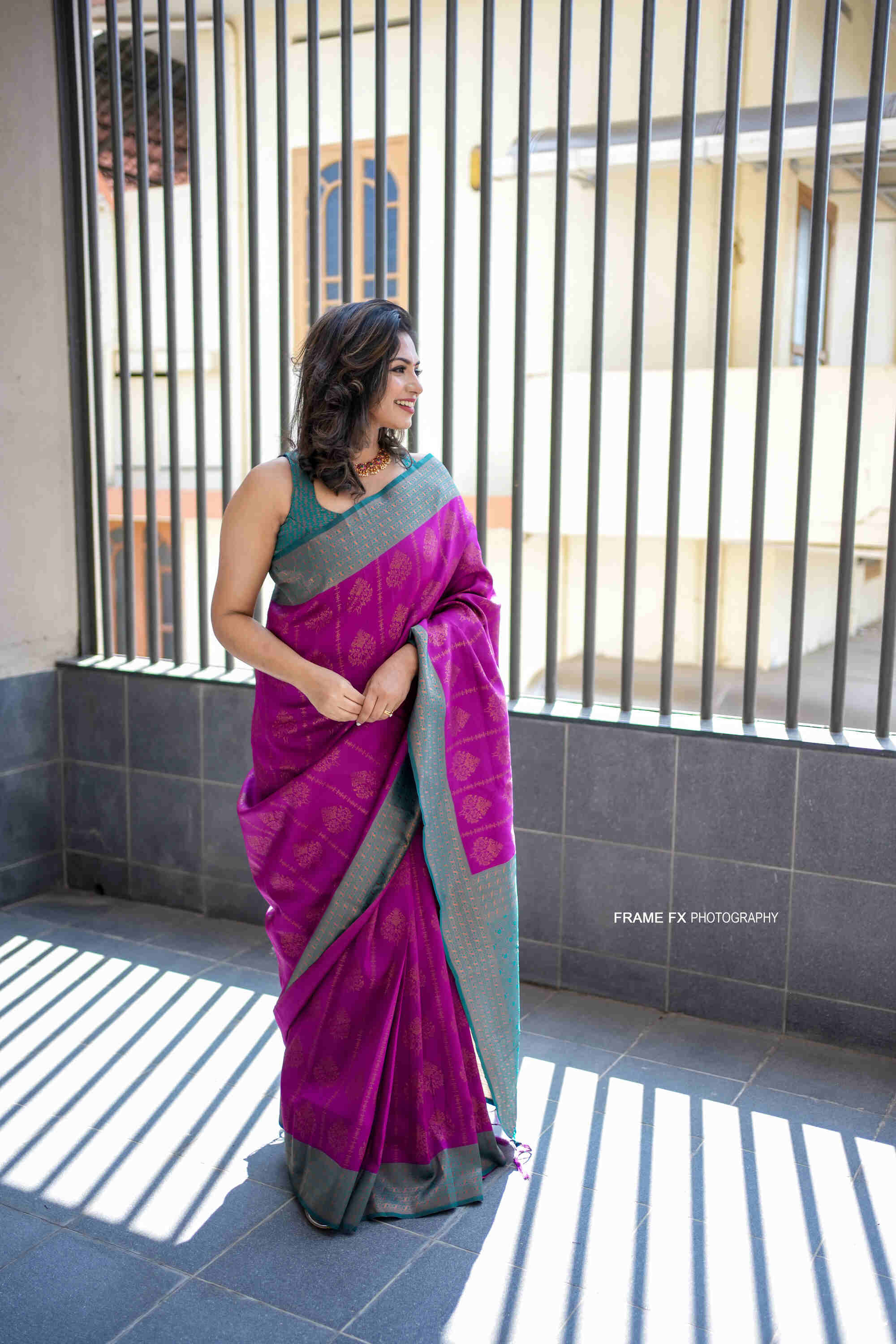 Purple Soft Banarasi Silk Saree With Girlish Blouse Piece