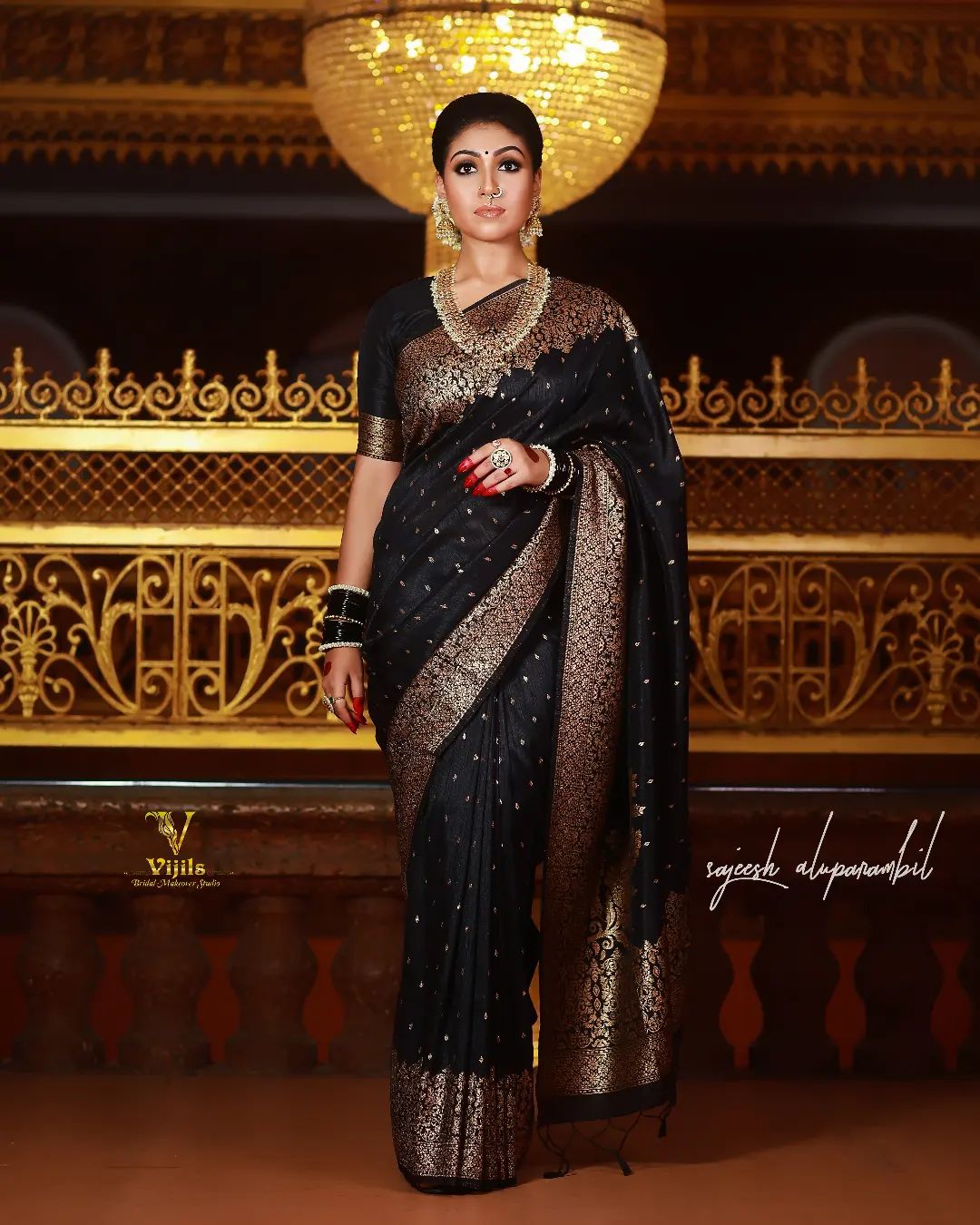 Black Soft Banarasi Silk Saree With Angelic Blouse Piece