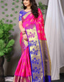 Pink Soft Silk Saree With Blouse Piece