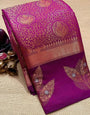 Purple Soft Silk Saree With Murmurous Blouse Piece