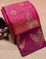 Dark Pink Soft Silk Saree With Murmurous Blouse Piece