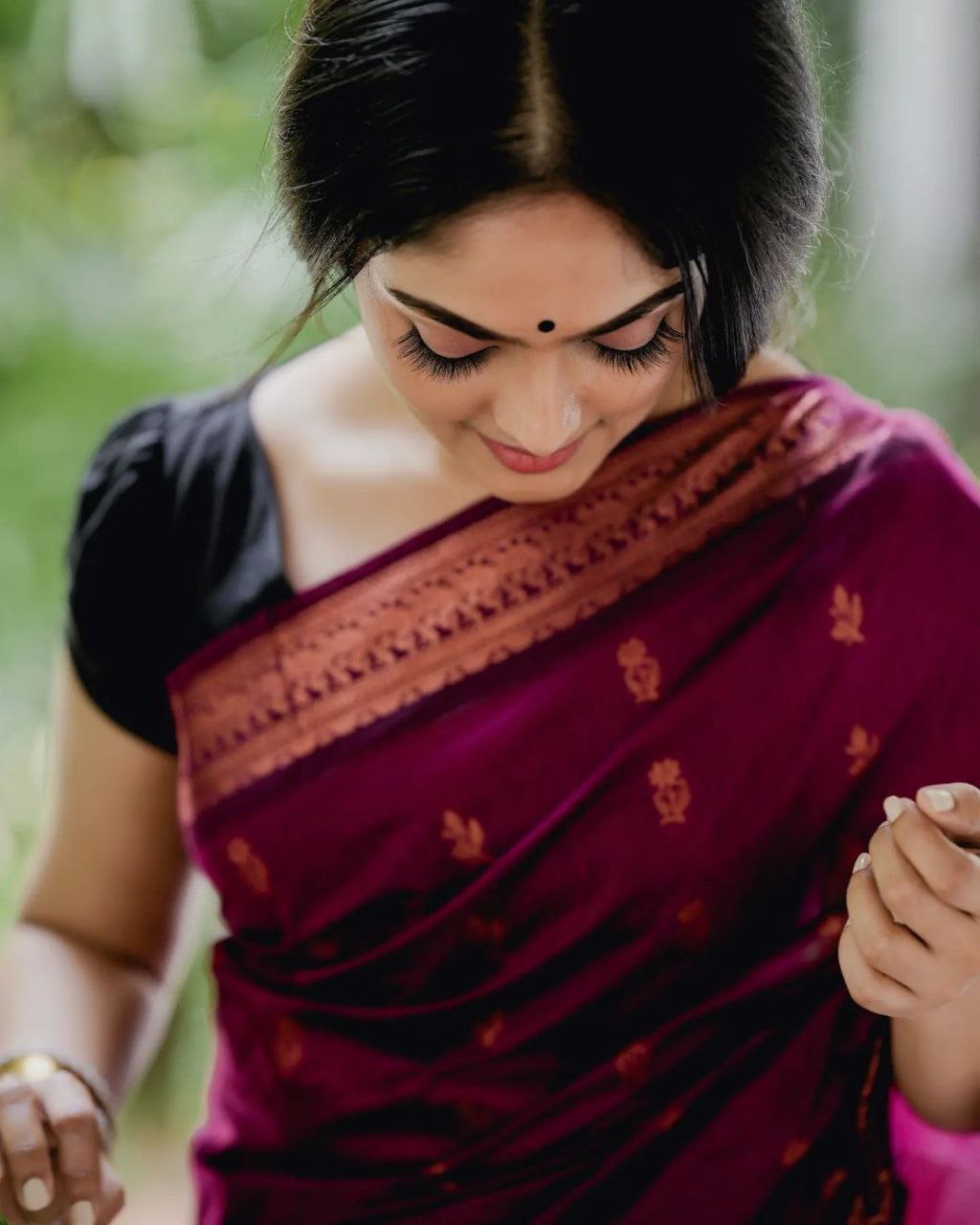 Purple Soft Silk Saree With Angelic Blouse Piece