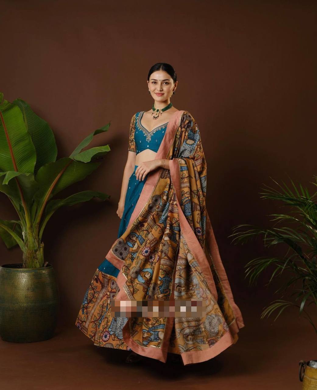 Blue Beautiful Digital Print lehenga choli