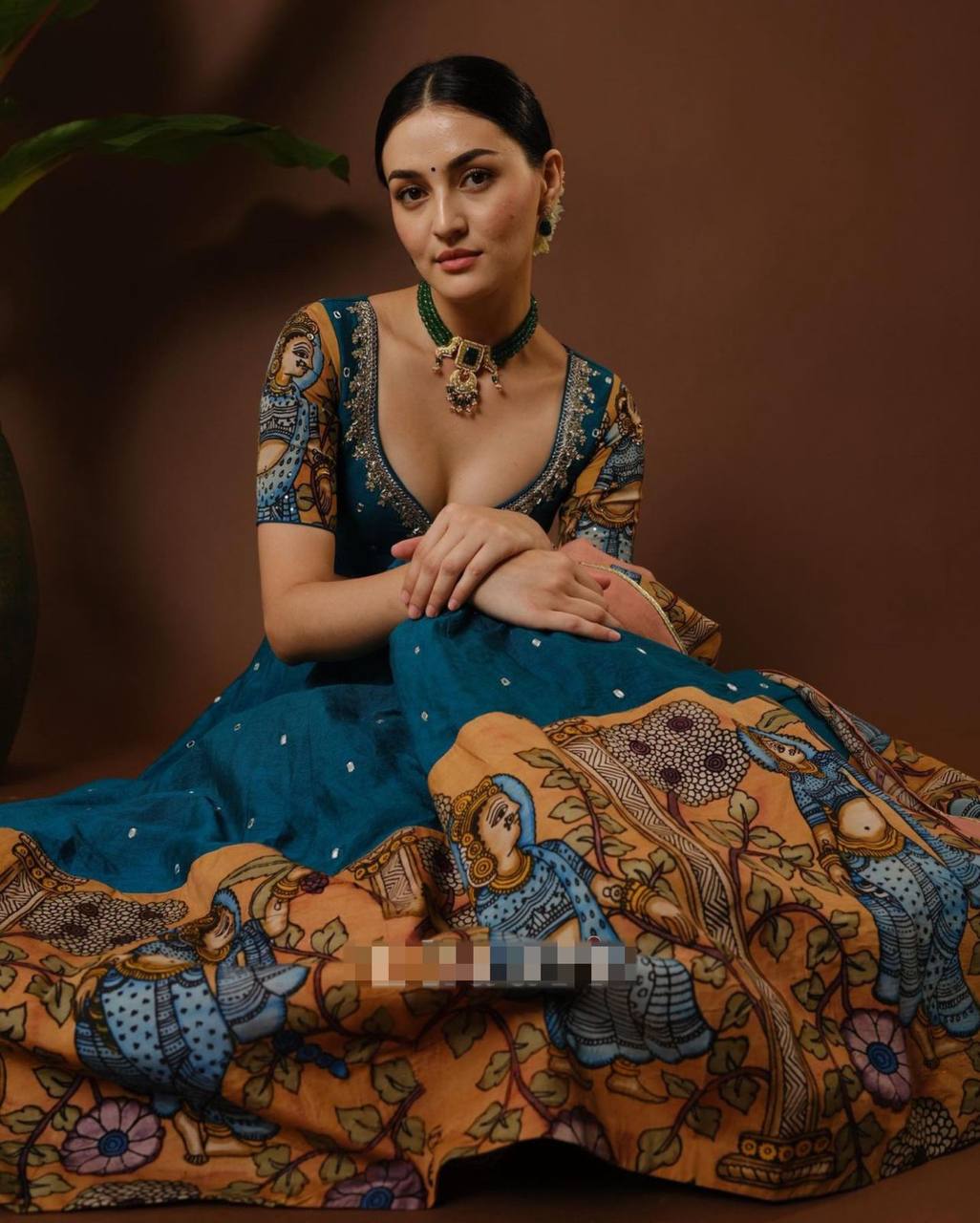 Blue Beautiful Digital Print lehenga choli