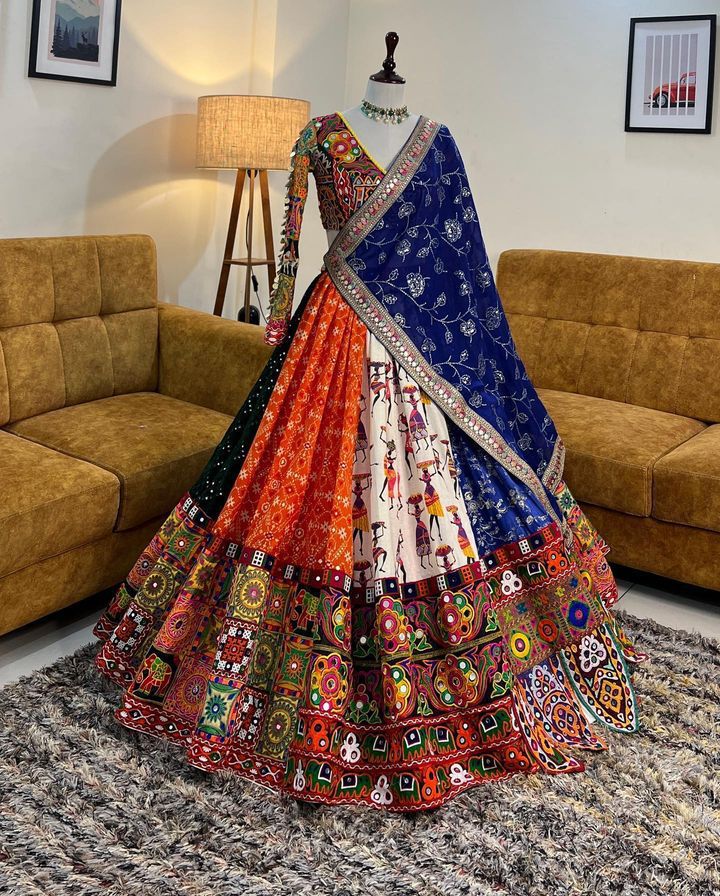 Most Trending Heavy Flair Lehenga Choil With Real Mirror Work