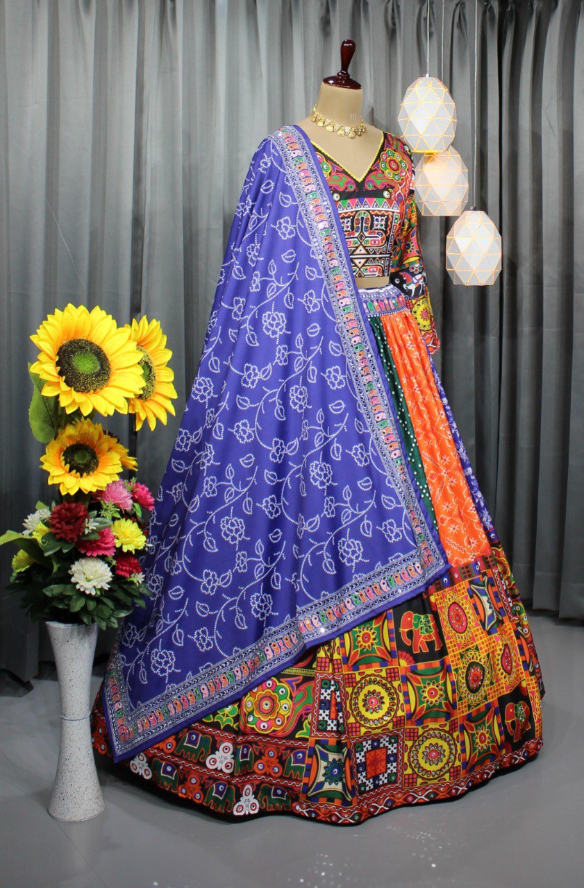 Most Trending Heavy Flair Lehenga Choil With Real Mirror Work
