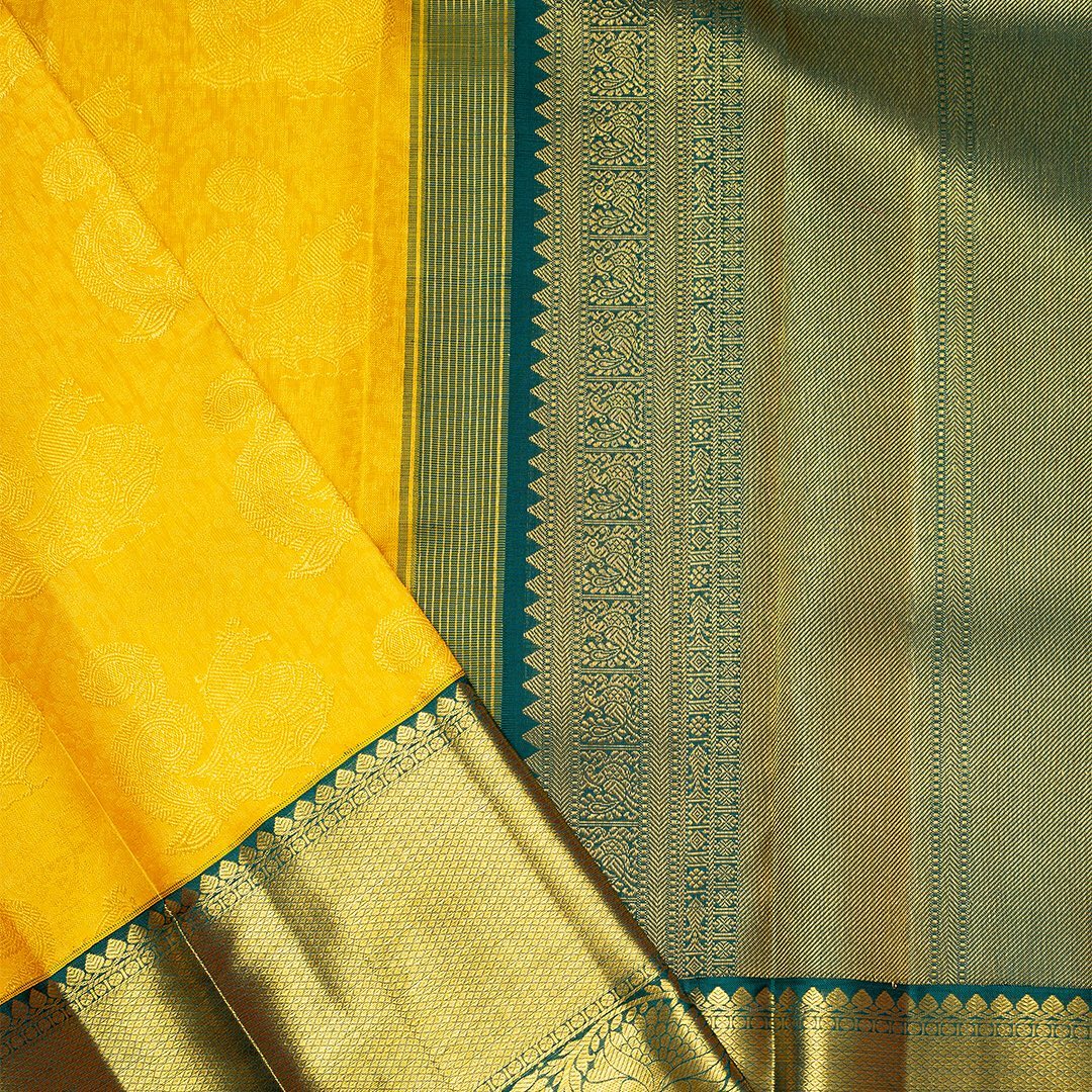 Yellow Soft Banarasi Silk Saree With Flattering Blouse Piece